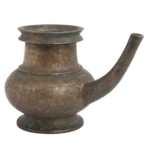 Handmade Black Brass South Indian kindi pot