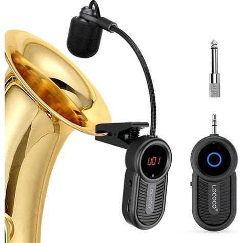 Wireless Saxophone Microphone System For Beginners: UHF Rechargeable ...