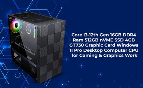 BitFry Core i3-12th Gen | 16GB DDR4 Ram | 512GB nVME SSD | 4GB GT730 ...