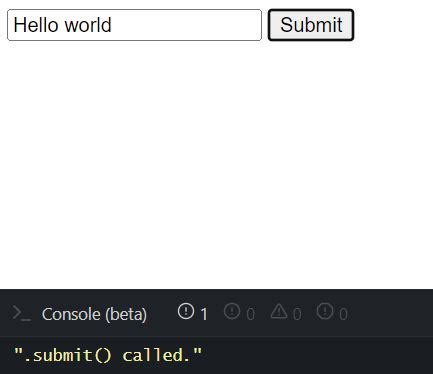 HTML Form Submit 的图像结果