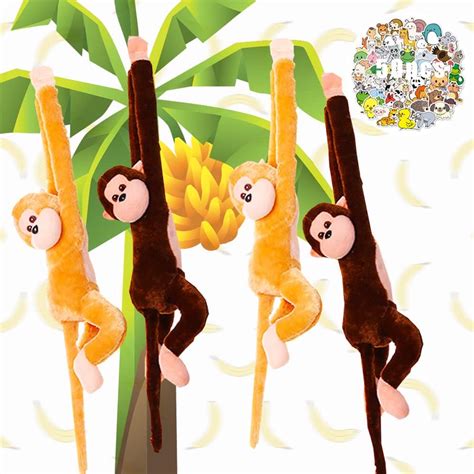 4 Pieces 22.5 inch Stuffed Monkey Hanging Monkey India | Ubuy
