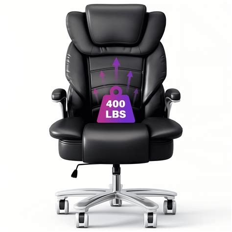 Ninecer Executive Office Chair Flip-up Arms, Big and Tall Office Chair ...