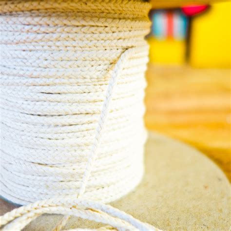 Flat Braid Wick All Sizes Cotton Candle Wicks Pillar Candle - Etsy India