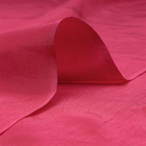 Buy (Pre-Cut 2.00 Mtr) Pink Color Piece Dyed Bemberg Crepe Fabric 20244 ...