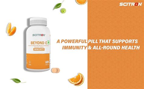 Scitron BEYOND C Chewable Tablets I Vitamin C, D3, Zinc & Amla Extract ...
