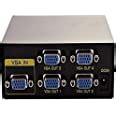 Technotech 4 Port VGA Splitter Sharing Switch Box (4 VGA Out/1 VGA in ...