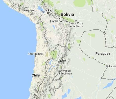 Map of the Atacama Desert, Chile