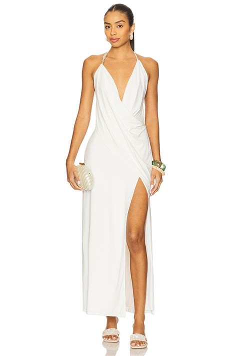 Runaway The Label Eilish Halter Maxi Dress in White | REVOLVE