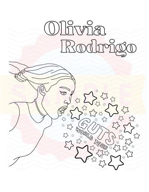 Olivia Rodrigo Coloring Pages - Etsy UK