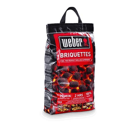 Weber Coconut Shell Charcoal Briquettes (5kg), Black : Amazon.in ...