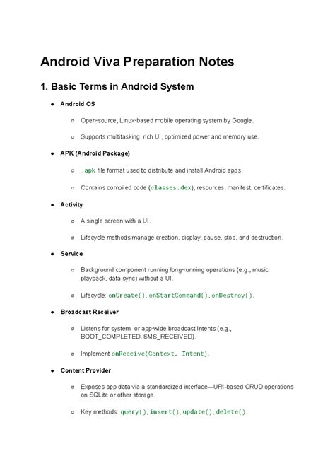 MAD Viva Preparation - Viva important - Android Viva Preparation Notes ...