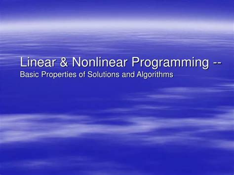 Image result for Nonlinear Programming Algorithms