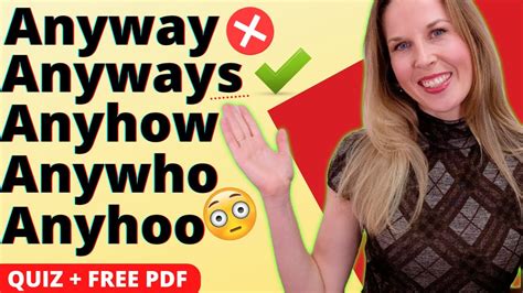 Anyway, Anyways, Anyhow, Anywho - Confusing English Words - YouTube