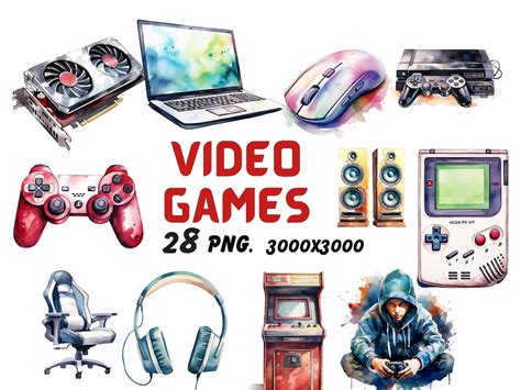Video Game Clipart, 28 Gaming Clipart, Game Controller Clipart, Retro ...