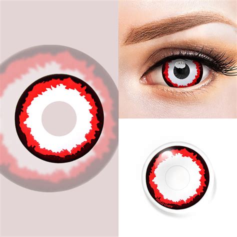 Red Devil 17mm Mini Sclera Halloween Costume Contacts | MocoQueen