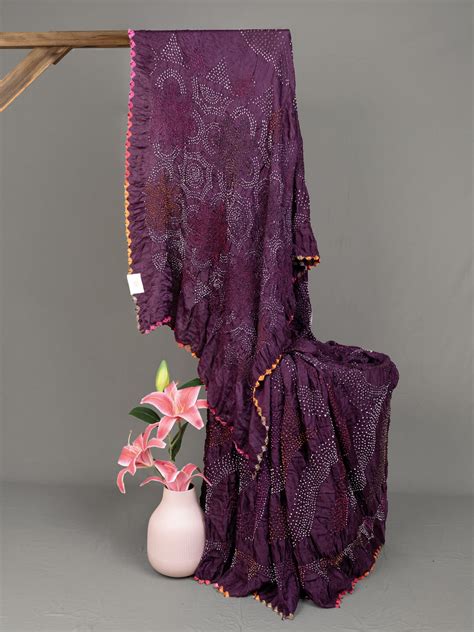Bandhani Saree | Bandhej / Chunri / Gaji Silk Bandhani Sarees Online ...