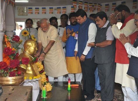 PM pays respects to Dr.Babasaheb Ambedkar at Chaitya Bhoomi; lays ...
