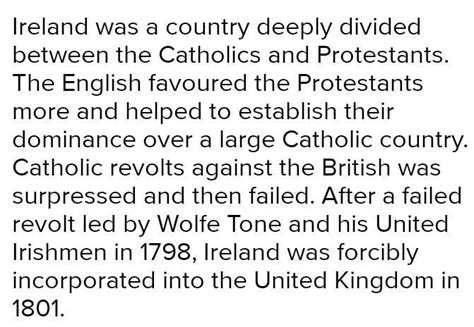 How would you explain the fate Ireland? - Brainly.in