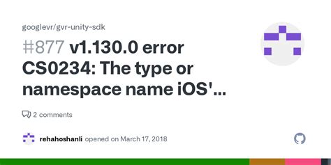 Unity Error Code Cs0234 的图像结果
