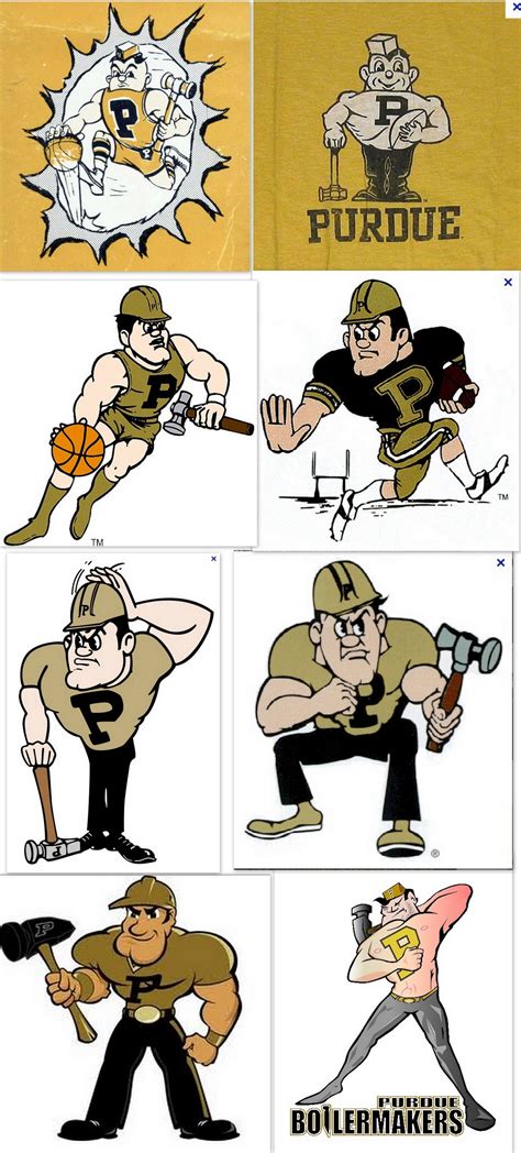 The many faces of mascot Purdue Pete. He was created in 1940 and ...