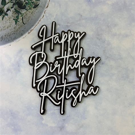 Personalized / Customized Birthday Cake Topper with Name PKCT046 – Cake ...