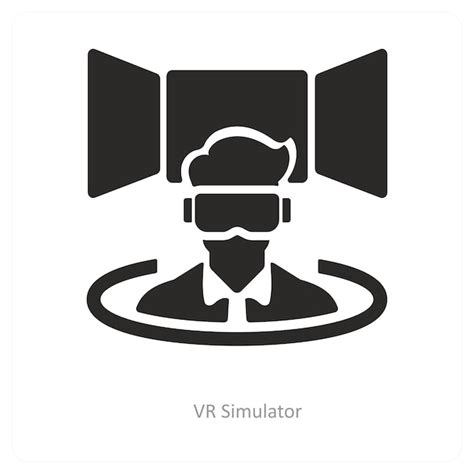 Vr simulator and oculus icon concept | Premium Vector