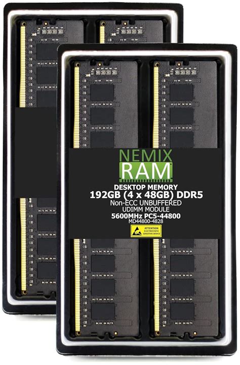 Amazon.in: Buy NEMIX RAM 192GB (4X48GB) DDR5 5600MHZ PC5-44800 2Rx8 1 ...