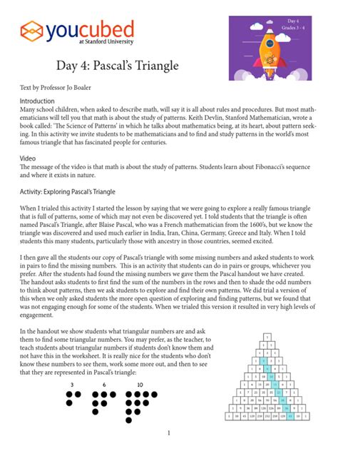 Image result for Pascal's Triangle Project