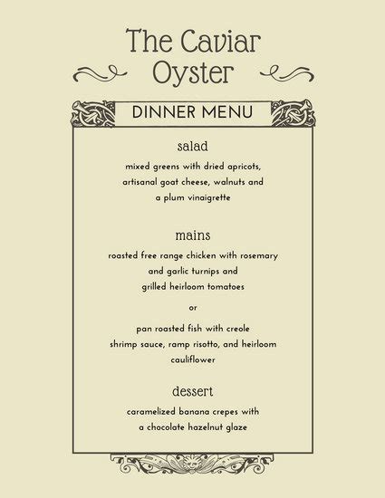 Image result for Fancy Menu Layout