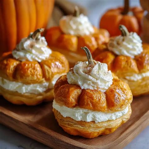 Crescent Pumpkins with Cream Cheese and Pumpkin Pie Filling