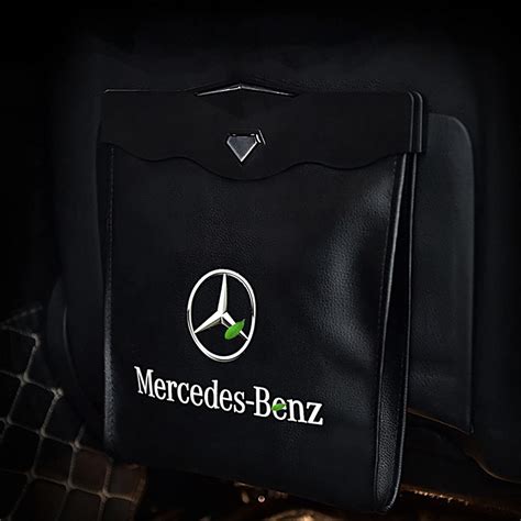 Buy SILANKA Mercedes Benz Car Garbage Bin Waterproof Trash Can Garbage ...