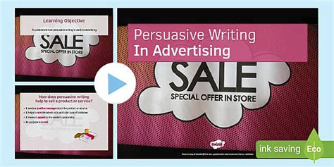 Persuasive Writing in Advertising PowerPoint