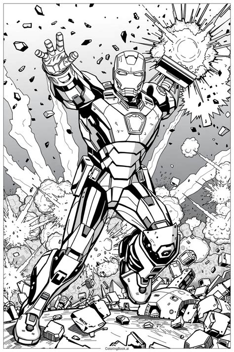 Iron Man Coloring Page Pdf