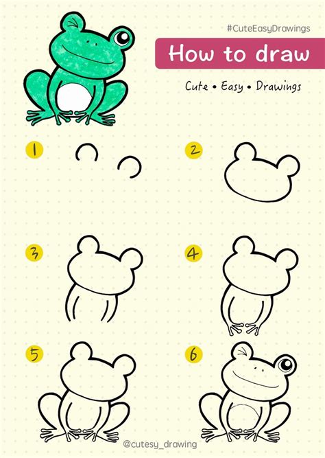 Image result for Cute Frog Drawing Tutorial