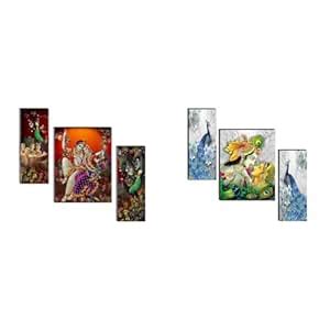 SAF Radha Krishna UV Textured Self adhesive Religious Painting ...