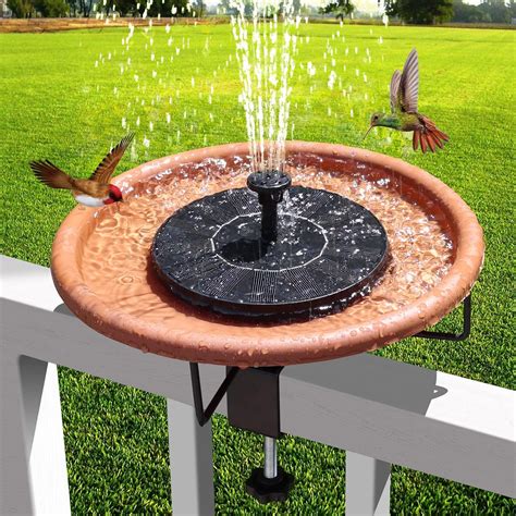 Amazon.com: VANPET Solar Bird Bath Fountains, Bird Bath Bowl with Solar ...