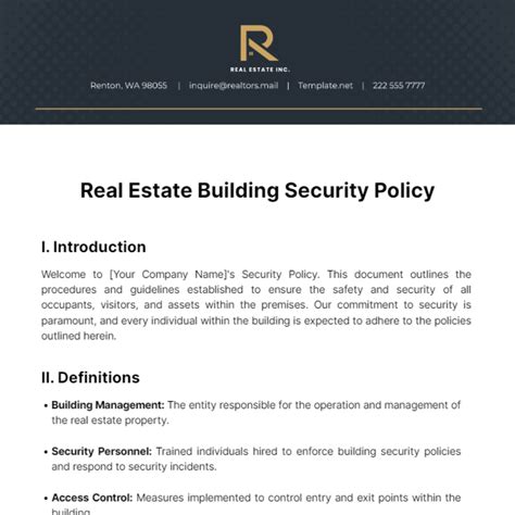 Image result for Building Security Checklist Template