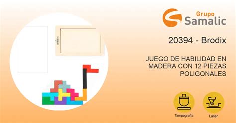 Juego de habilidad en madera con 12 piezas poligonales 20394