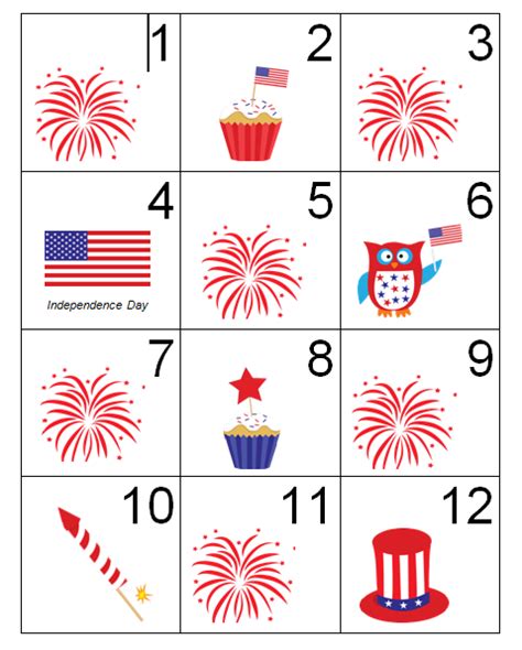 july calendar decorations