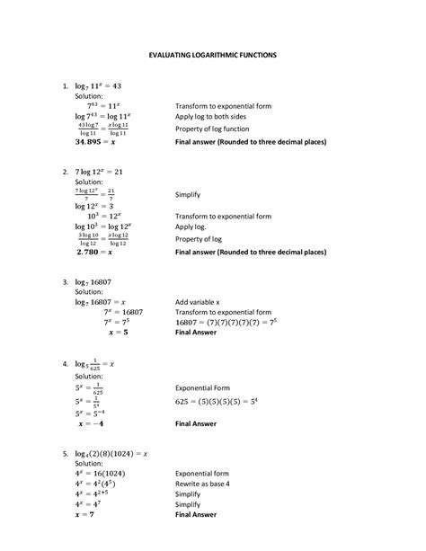 Image result for Logarithmic Function Questions