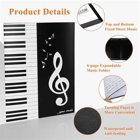 Music Score Folder A4 Chorus Foldable Folder Folder, Music File Display ...