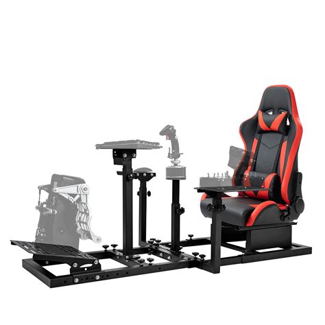 Supllueer Racing Flight Simulator Cockpit with Red Racing Seat India | Ubuy