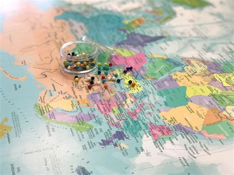 Custom Push Pin World Maps by GeoJango Maps | Pushpin travel map, Push ...