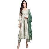 JD Finishing Rayon Printed Kurta with Pants Dupatta Set for Women Girls ...