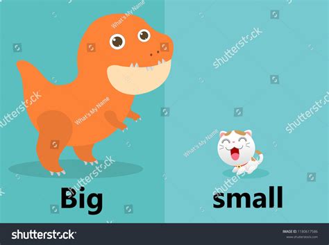 Opposite Big Small Illustration Vector Opposite Stock Vector (Royalty ...