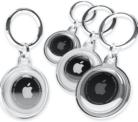 Amazon.com: Air Tags-4 Pack Apple Airtag Holder SWINCHO Airtag Keychain for Apple Airtag ...