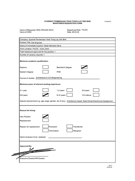 Image result for Manpower Requisition Form