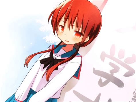 Download wallpaper 1152x864 anime, girl, cute, smilе, uniforms standard ...