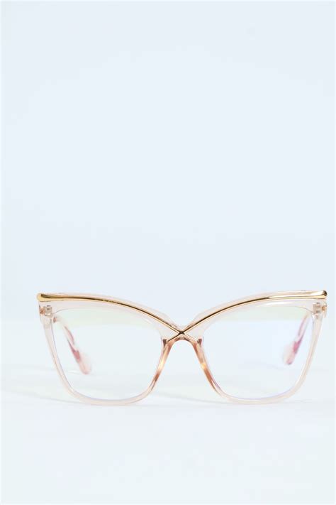 Metal Front Blue Block Lens Glasses - Gold – LEGiT