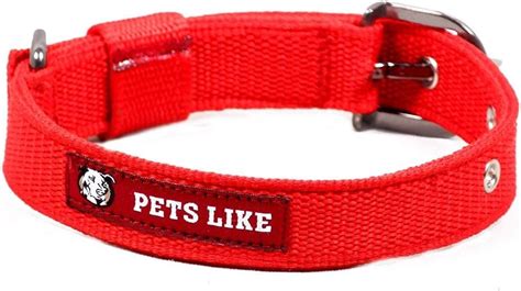 Buy SNUNGPHIR Pets Like Polyester Collar For Dog, Red (25Mm),Pack Of 1 ...